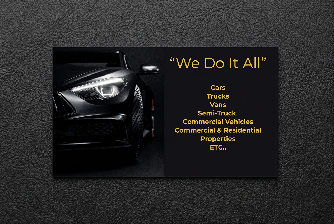 Affordable Tint Shop business card — back